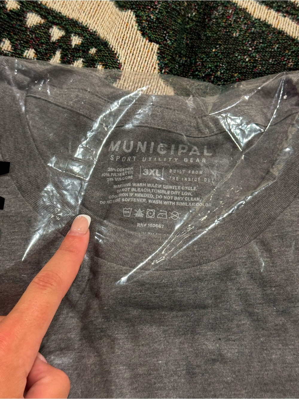 NWT Municipal Armband SuperBlend Long-Sleeve Tee Charcoal Heather Grey - Picture 9 of 9